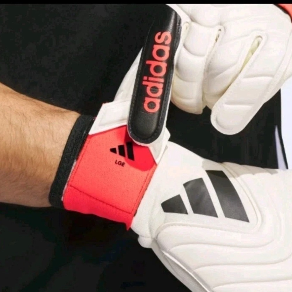 New Adidas Copa GL League Goalkeeper Gloves Ivory Solar Red Black IQ4011 Size 8 - Picture 8 of 8